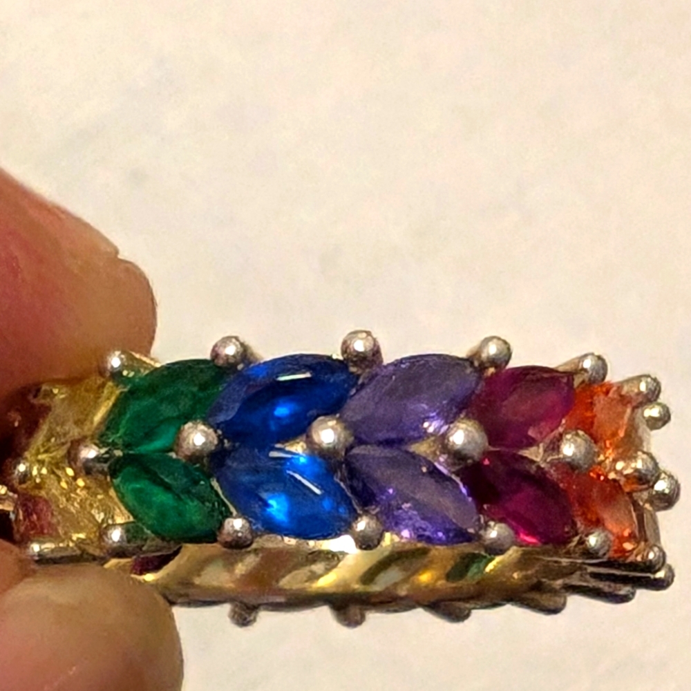 Rainbow Vine Band Ring